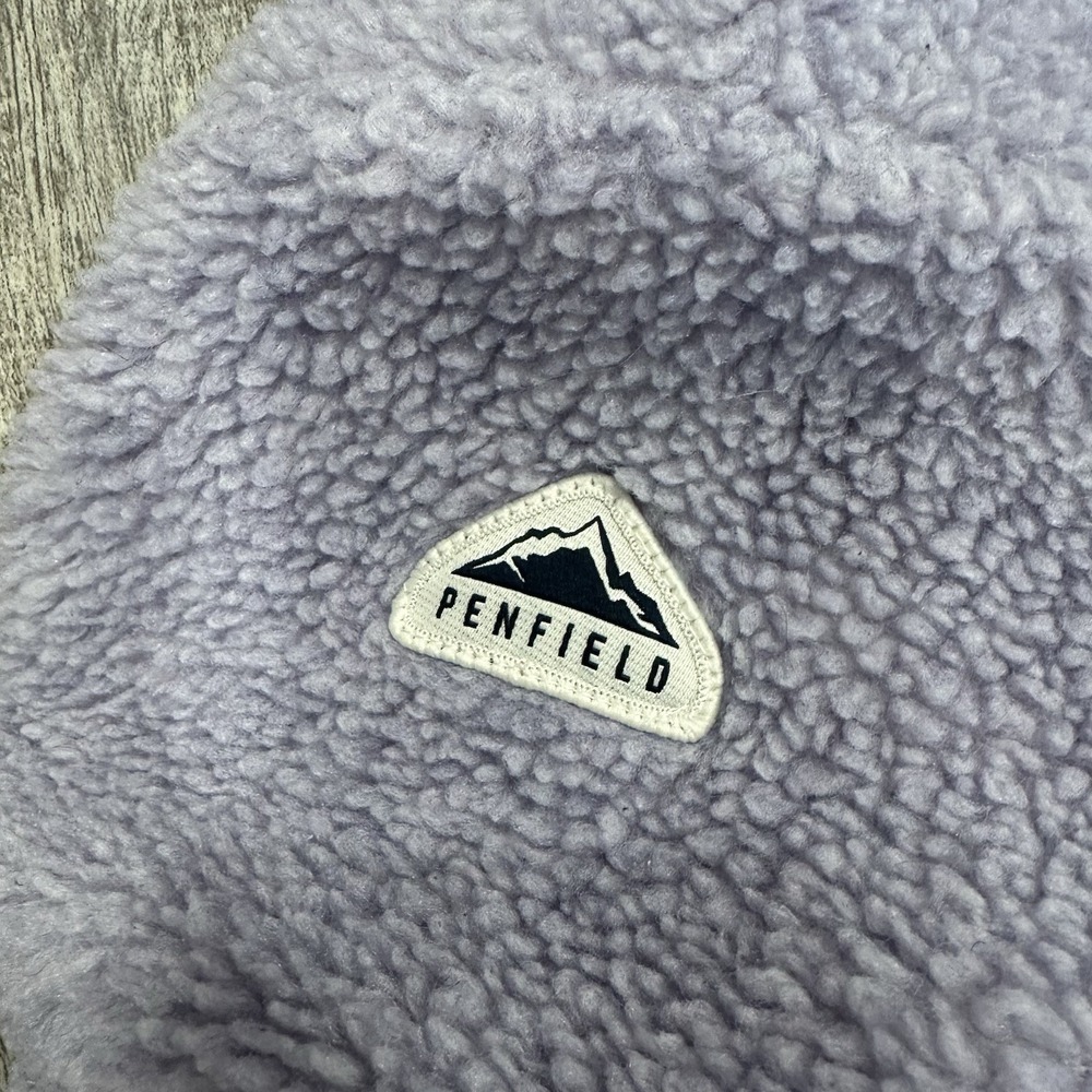 Madewell Penfield Haight Fleece Jacket Womens Small Purple Sherpa Oversized Zip - Picture 9 of 9
